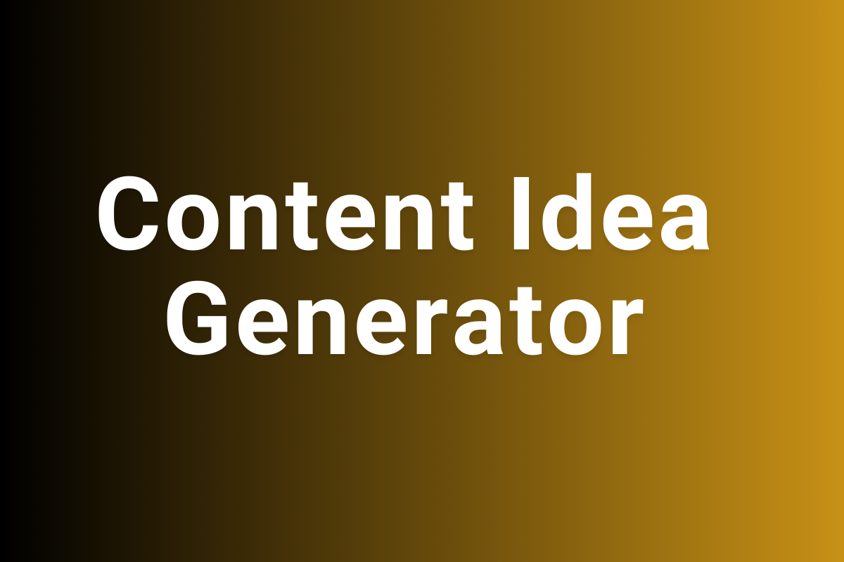 Content Idea Generator